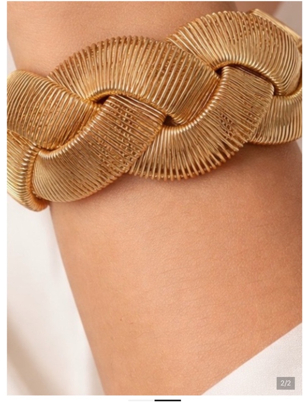 Plunder Gold Braided Coil Stretch Bracelet NWT